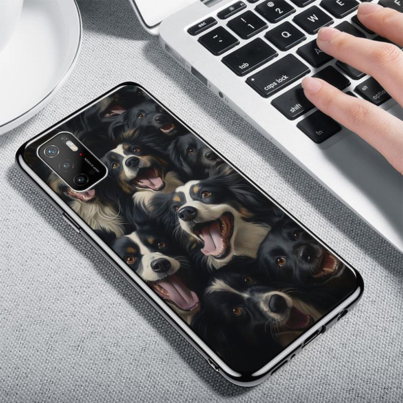 Funny Selfie Dogs Group Phone Case For Xiaomi Poco X7 X6 X5 Pro F7 Ultra Redmi 15C 15 13 13C 12 12C 10 10A 10C 9 9A 9C 9T Cover