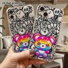 Phone Case: 2D Flat Fits iPhone 18 17 16 15 14 13 Pro, Transparent Four Corner Protection Case, Gradient Little Bear, Christmas and Halloween Gift