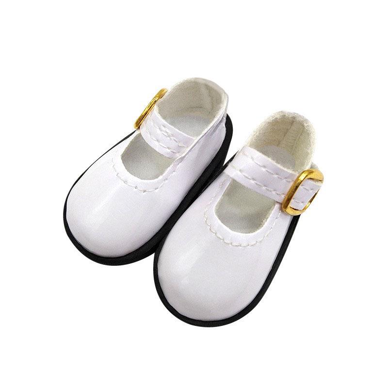 6-Point BJD 30cm Doll Leather Shoes, Flat Patent Leather, Casual Fit 4.7cm×2.5cm