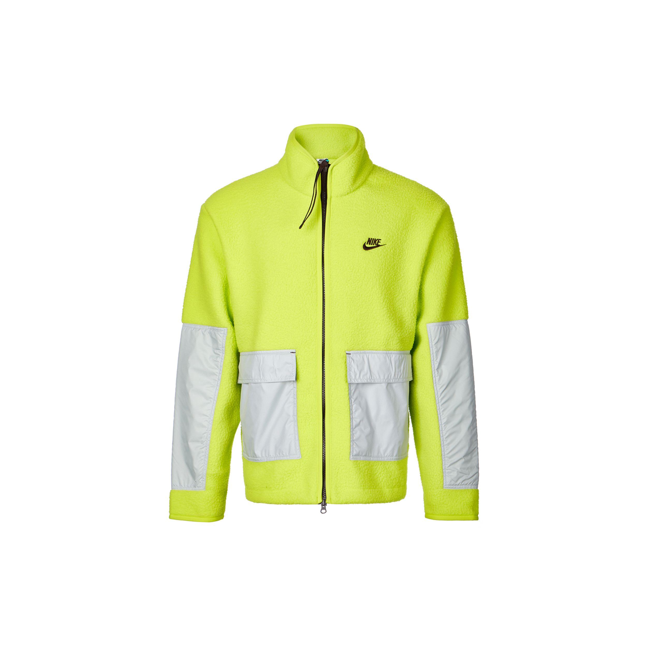 Nike Sportswear Essentials+ Fleece Full-Zip Jacket Volt DD5022-345 L