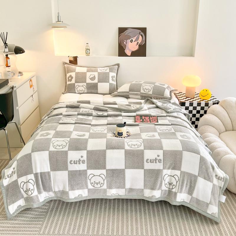 1pc Skin-friendly Blanket Cute Cartoon Bedspread Flannel Blankets Warm Sofa Towel Nap Shawl Cobijas De Camas (No Pillowcase)