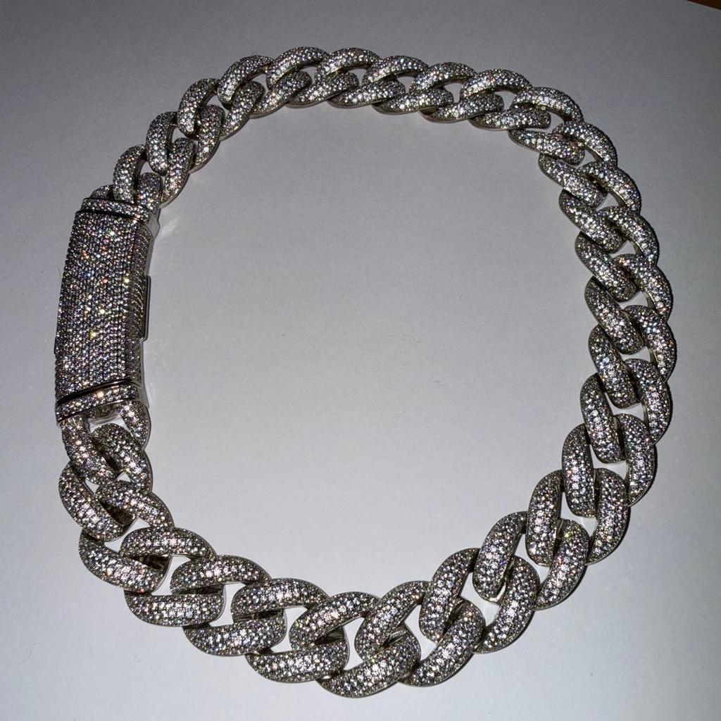 Used Zirconia Miami Cuban Chain 45cm