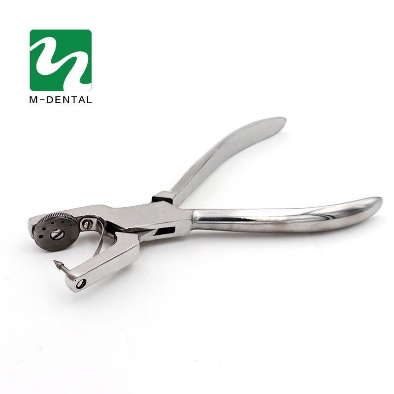1 Set Dental Material Rubber Dam Perforator Puncher Teeth Care Pliers Dentist Lab Device Instrument Equipment For Dental Lab FEFF