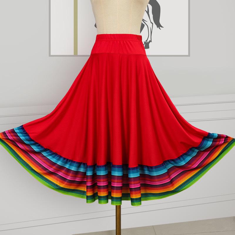 2025 Nadměrná velikost Mini sukně proti odhalení pro Square Dance - 6 metrů, Barevná móda