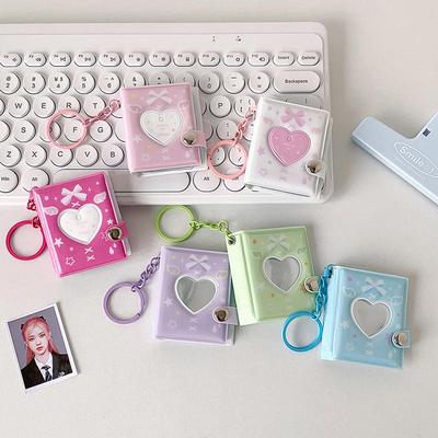 Cute Bear Photo Album 1Inch Love Heart Hollow Picture Storage Case Kpop Card Binder Name Card Book Photocard Holder For2.5x3.5cm
