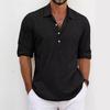 Spring & Autumn Men's Casual Short Sleeve Cotton Shirt with Turn-down Collar