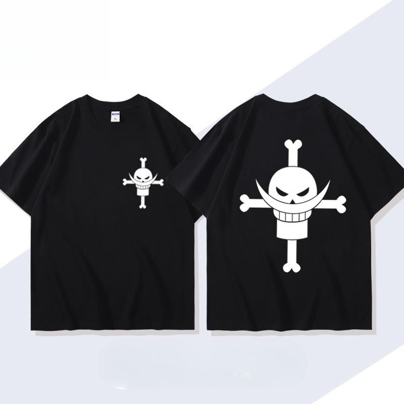 Whitebeard One Piece TShirt Men Summer Edward Newgate Jolly Roger Graphic Short Sleeve Streetwear Loose Fit Anime Fan Tee