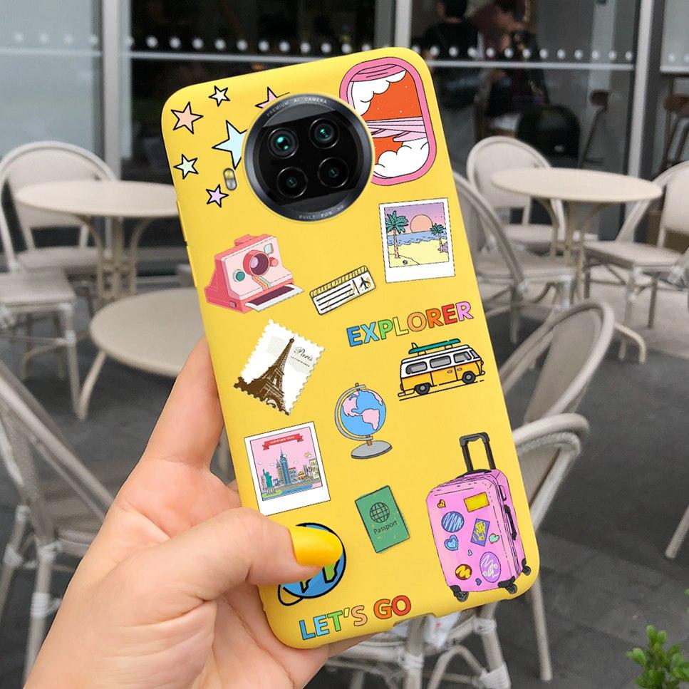 ForXiaomi Mi 10T Lite Case Cute Cartoon Cat Painted TPU Silicone Back Cover For Xiaomi Mi 10T Lite 5G 10Tlite Phone Case Funda