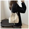 Simple Texture Fashionable Women's Shoulder Bag Large Capacity Commuter Single Strap Bag Soft Faux Leather Tote Handbag CLE