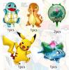 Classic Pokemon Aluminum Balloon Set Vibrant 3D Character Party Durable Foil Material (6 Balloons) - Shapes, Decorations,