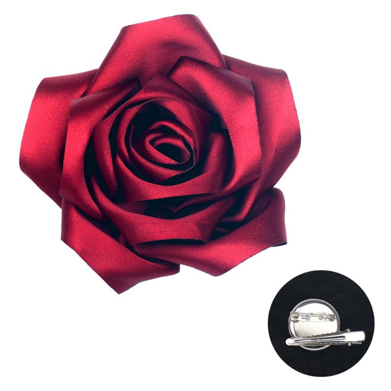 Exaggerate Multi-Layer Fabric Rose Flower Brooch For Women Girl Magazine Wedding Shoot Accessory Pin Dress Suit Corsage