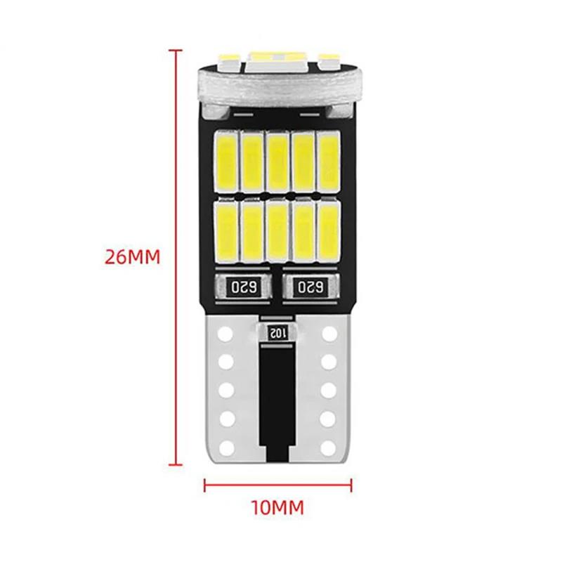 1-50Pcs W5W T10 Led Bulbs Canbus 4014 SMD 6000K 168 194 Led 5w5 Car Interior Light Dome Reading License Plate Light Signal Lamp Bulbs 7