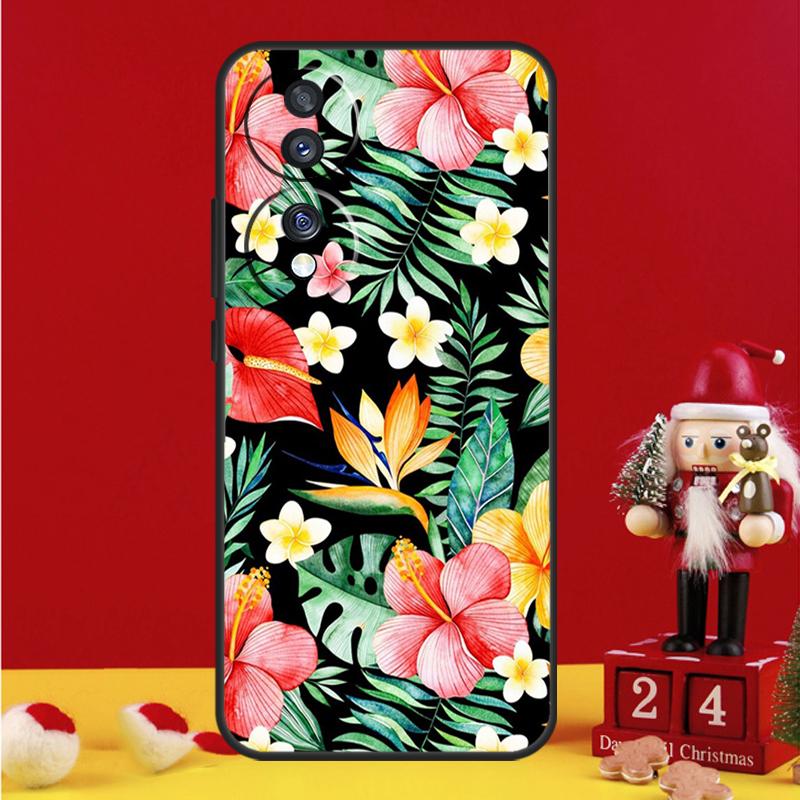 Tropical Paradise Hawaiian Flower Case For Honor Magic 7 6 8 Pro Honor Win X9a X9b X9c X9d X8c X8b 50 70 90 200 400 Lite Cover