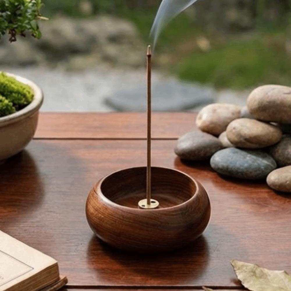 Handcrafted Wooden Incense Holder Solid Wood Stick Holder Eco-Friendly Incense Burner  Tea Room