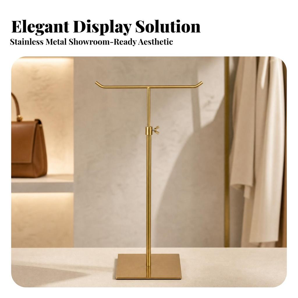 Freistehender Taschen-Ausstellungsständer mit quadratischer Basis Platzsparend für Boutique-Besitzer