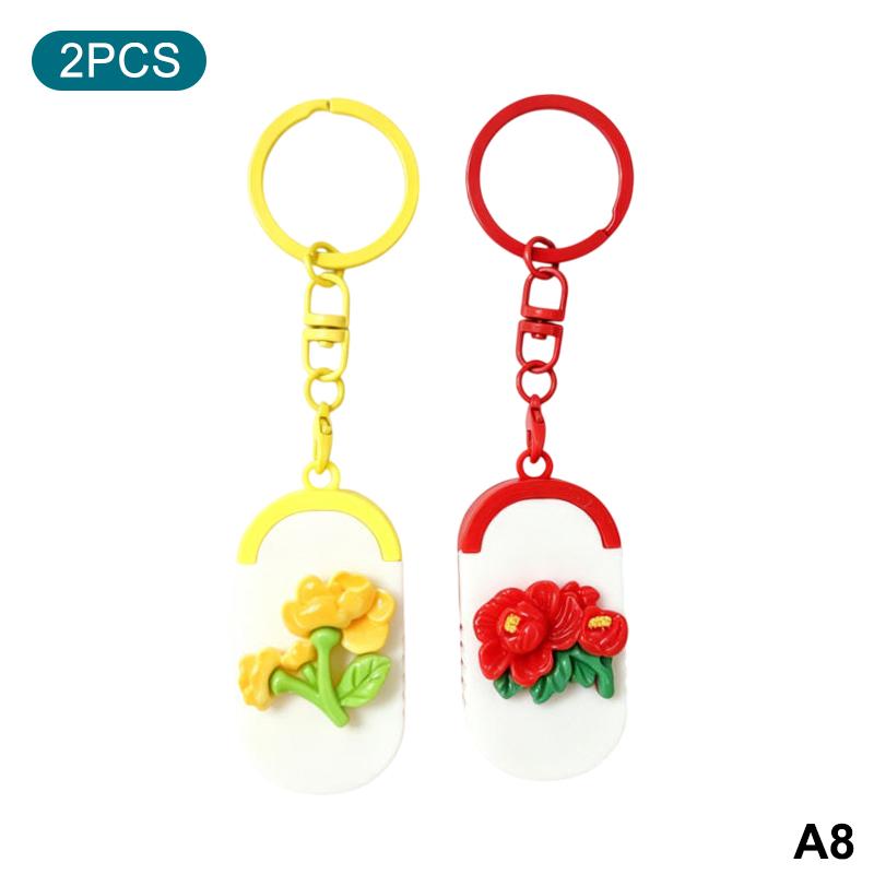 Mini Pill Organizer with Keychain Travel-Friendly Medicine Box for Daily Easy Storage