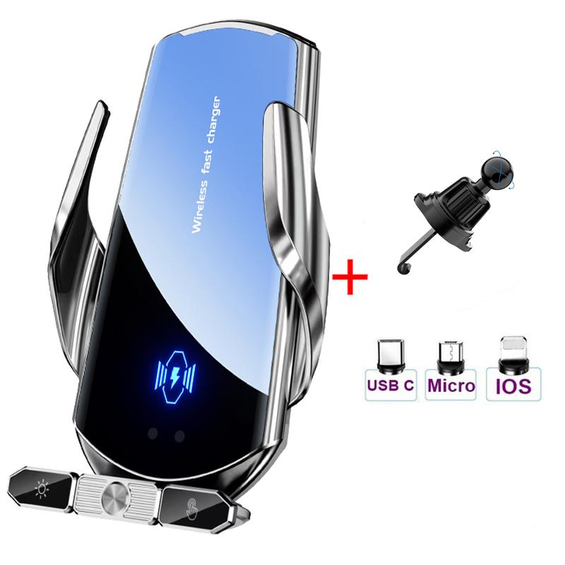 50W Wireless Charger Car Air Vent Stand Phone Holder Fast Charging Station For Samsung S22 S21 S20 S10 iPhone 12 13 14 Pro Max
