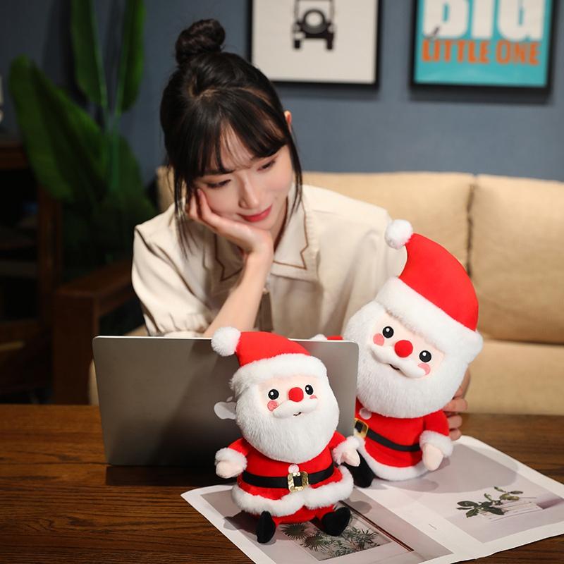 New Creative Santa Claus New Year Cute Christmas Stuffed Animal Elk Holiday Gift Ornaments Male and Female Dolls Gift