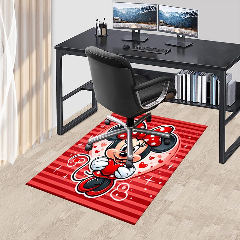 Minnie Mouse Valentine'S Day Carpet For Playroom Bedroom Living Room Sofa Home Decorkids Game Area Rug Nonslip Floor Mat