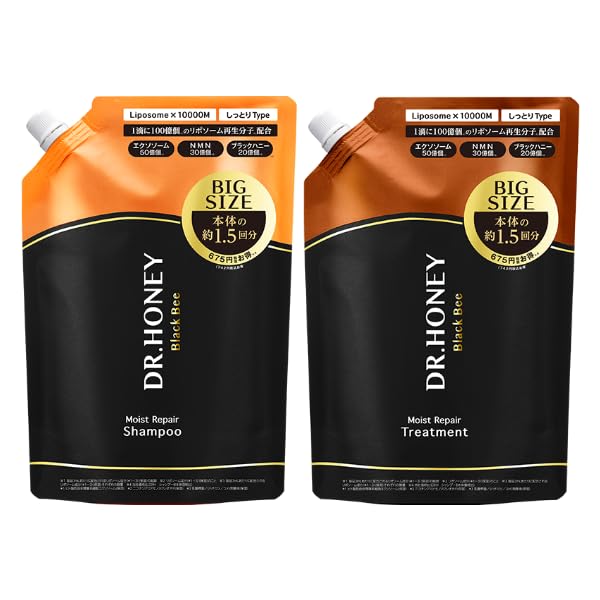 

DR Honey Blackbee Moist Repair Шампунь для лечения волос, увеличенный набор сменных блоков [510 мл / 510 мг] чёрный