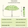 Summer Fresh Fruit Pattern Dual-Use Three-Fold Umbrella for Sun and Rain, Black Glue Design