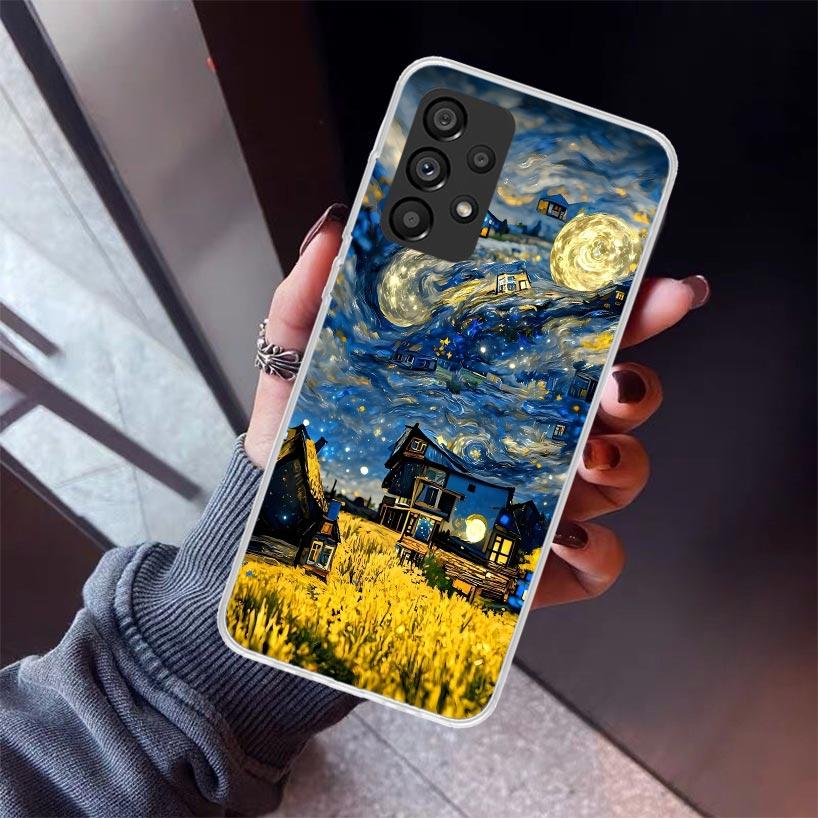 Starry Night Van Gogh Art Phone Case For Samsung Galaxy A12 A52S A42 A32 A22 A51 A50 Note 20 Ultra 10 S10 Plus A71 A70 A31 A30 A