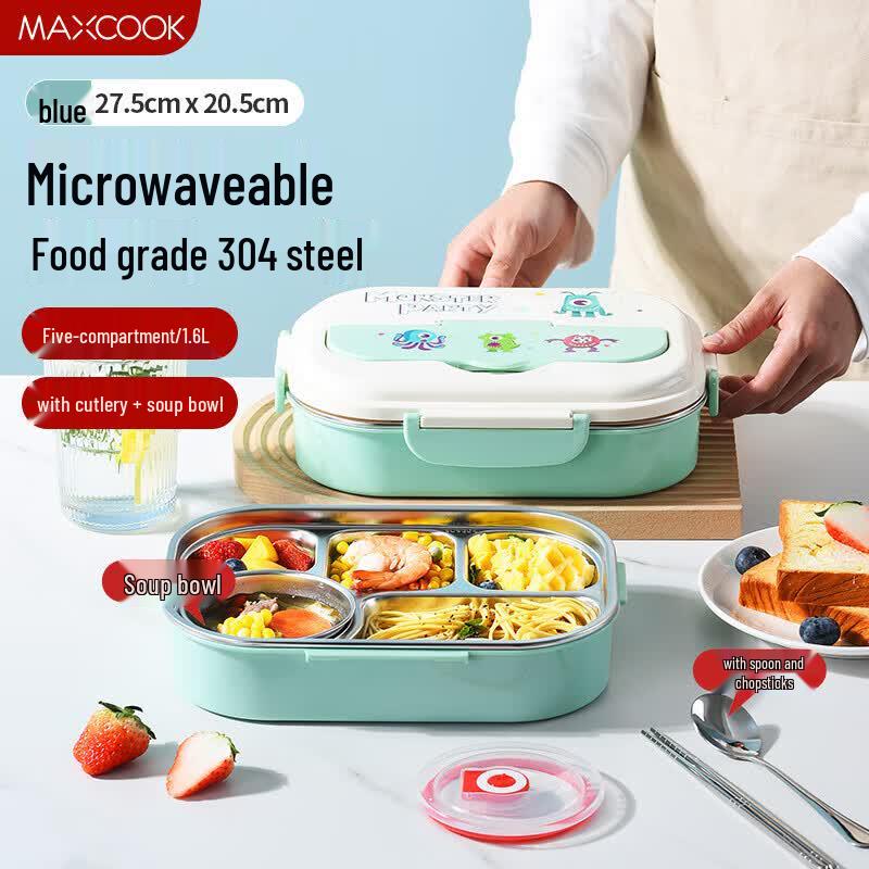 MAXCOOK 304 Stainless Steel Insulated Lunch Box with Cutlery