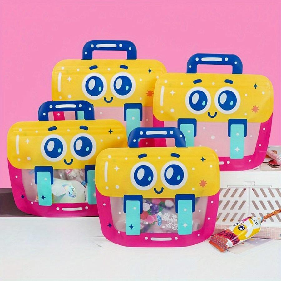 20pcs Colorful Cartoon Character Ziplock Bags  Durable Plastic Party Gift Bags for Snacks, Candy, and Cookies  Ideal for Holidays and Celebrations,