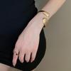 Chic Geometric Metal Jewelry Set Minimalist Bracelets and Rings for Trendsetters
