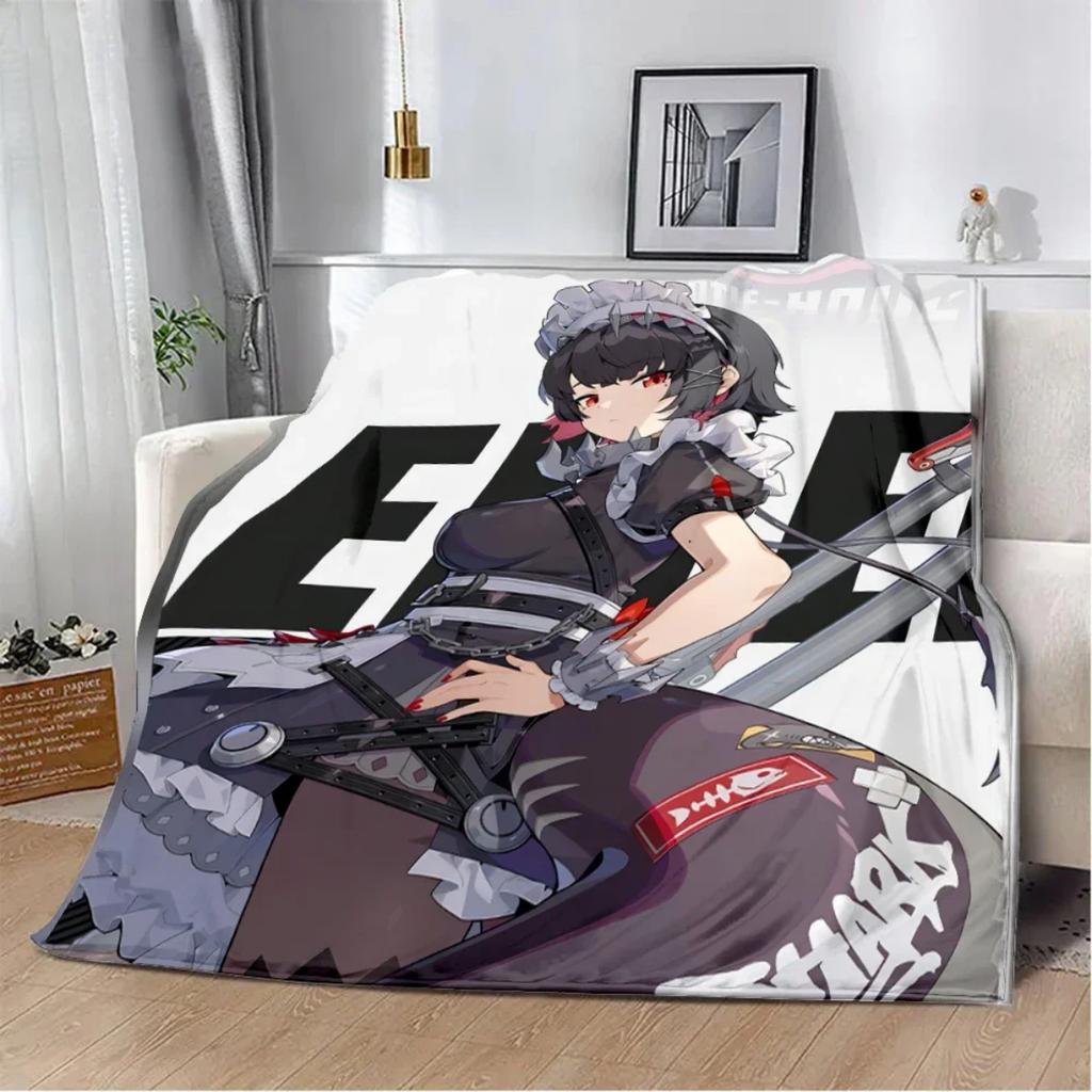 ZZZ Flannel Throw Blanket Zenless-Zone-Zero 3DPrint Soft Rug for Sofa Character Merchandise Winter Warm Fluffy Gift Game Blanket