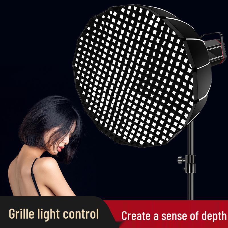 90CM Deep Parabolic Bowens Mount Softbox with Grid - Quick Install