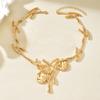 Hot Sale European and American Style Jewelry Geometric Metal Disc Line Design Necklace Versatile Earrings Jewelry