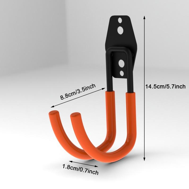 Heavy Duty Metal Hook Garage Organizer Wall Mount Bicycle Hanger Hooks Wall Mount Anti-Slip Storage Hook For Ladders Garden Tool