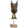 Dog Head Resins Statue Doorbell with Welcome Sign Farmhouses Entryway Wall Hanging Bells Ornament Easy Installation