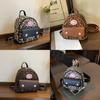 Hello Kitty Fashion Leopard Print Mini Backpack With Zipper Closure For Daily Use