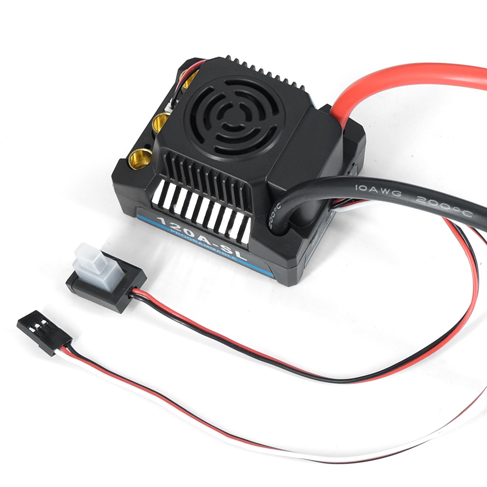 

120A Brushless ESC With 4 6S 5A 5.8V BEC For 3660 3670 3674 Brushless motor 1 8 Remote Control Car Off road Boat Toy чорний