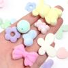 10 Stück Beflockte Acrylperlen Mischfarbe Mehrere Stile Spacer Anhänger Perle für Schmuckherstellung DIY Halskette Ohrringe Haarschmuck