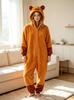 Unisex Einteiler Capybara Kigurumi Erwachsene Fleece Anime Schlafanzug Hausanzug Weihnachten Halloween Cosplay Kostüm Overall