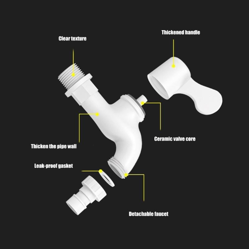 Auslaufsicheres rissfestes Badezimmerarmatur-Set Robuste Kunststoff-Waschbeckenarmatur-Beschläge Einfache Installation für den Heimgebrauch