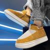 Fashion Fashion Color Matching Plus Velvet Men Shoes Winter Warm Soft Comfortable Snow Boots Non-slip Wear-resistant Plush Cotton Shoes