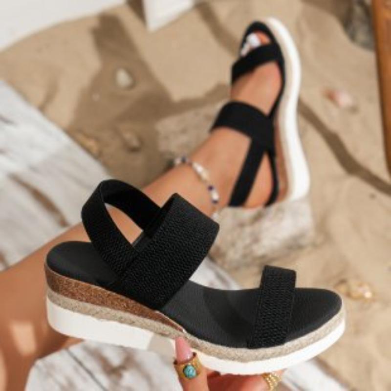 Large-size Platform Wedge Sandals for Women, New Style, Fish-mouth Design, Thick Sole Shoes