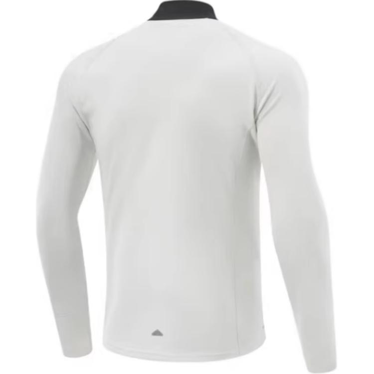 Lining Sports Minimalist Casual Comfortable Versatile Long Sleeve T-Shirt Men Tops Light-Gray Black ATLV063-1