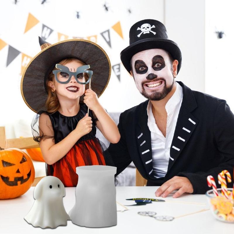 Reusable Silicone Specters Candle Mould for Halloweens Decorations With Pet Inspire Cats Dog Designs