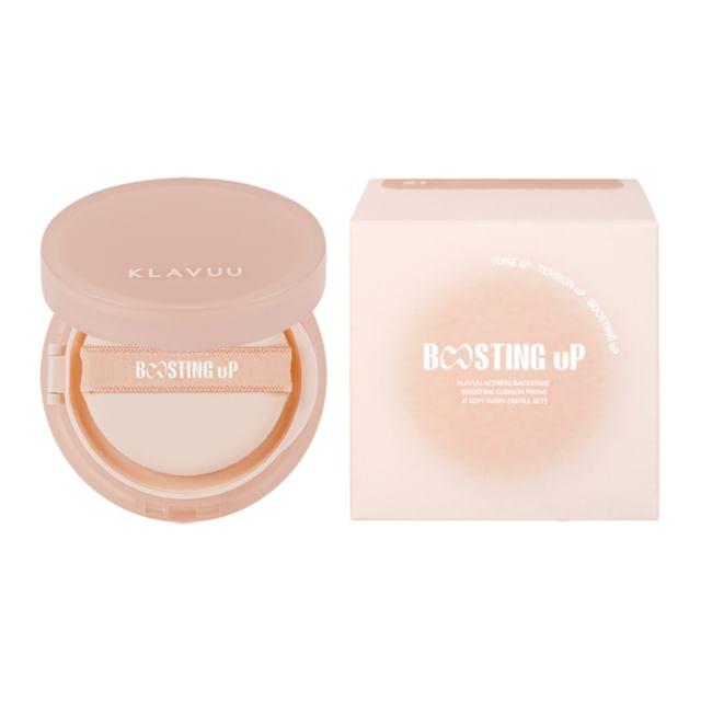 KLAVUU - Actress Backstage Boosting Cushion Fixing Refill Set - 3 Colors #23 Rich Ivory