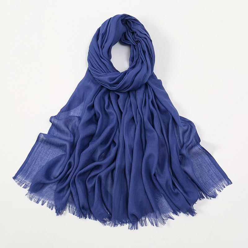 Large Size Cotton Feeling Scarf Women Plain Foulard Femme Luxury Hijab Long Bandana Evening Party Dress Shawls and Wraps
