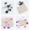 Montessori puzzle pre bábätká Silikónové hračky Geometrický tvar Doska na skladačky Zodpovedajúce hry Vzdelávacie vzdelávacie hračky Silikón potravinárskej kvality