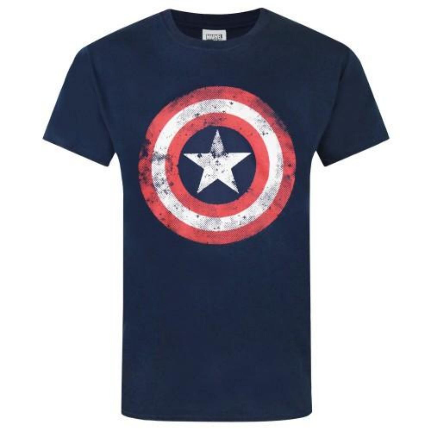 

Captain America Mens Distressed Shield T-Shirt S