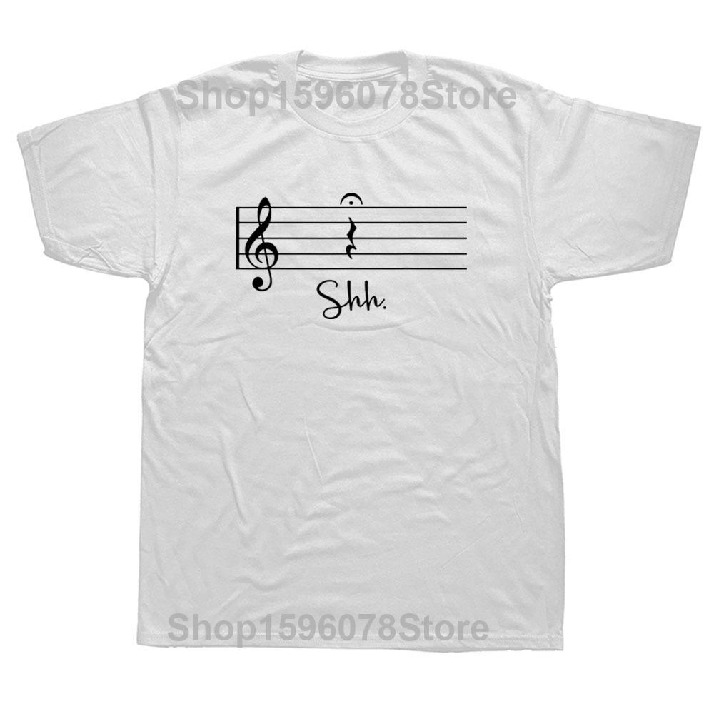 Funny Music Notes T Shirts Graphic Cotton Streetwear Short Sleeve O-Neck Harajuku Teacher Gift T-shirt Mens Clothing