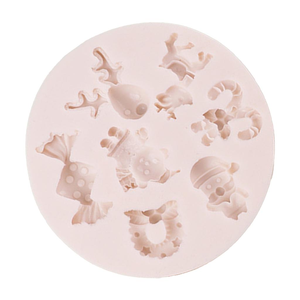 Christmas Santa Silicone Molds Fondant Fondant Cake Molds Making Pastry Chocolate Molds Baking Decorating Tool Nonstick