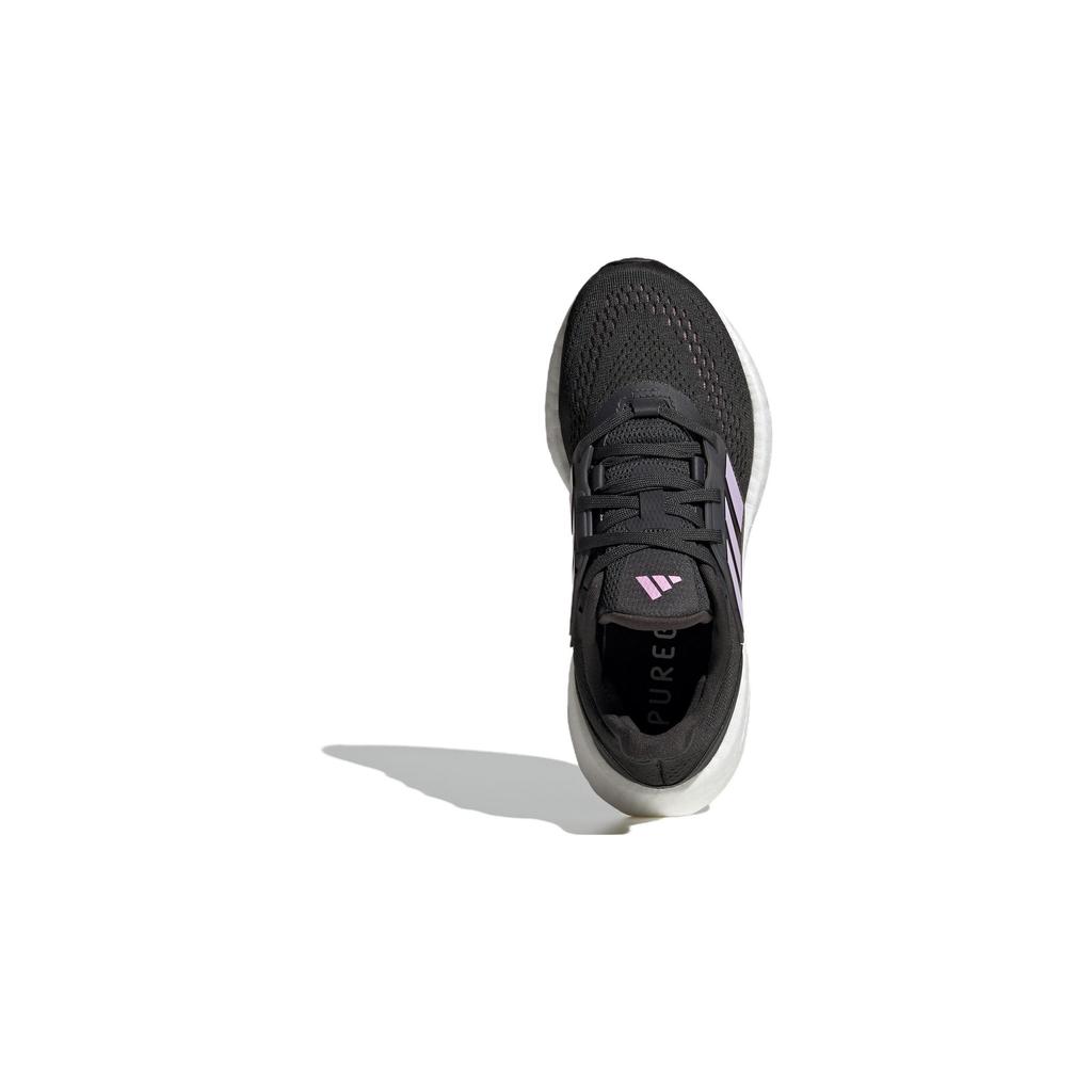 Adidas Pureboost 22 Fabric Comfortable Durable Anti-Collision Low-Top Kids Running Shoes Kids Running Shoes Black Purple IF5550